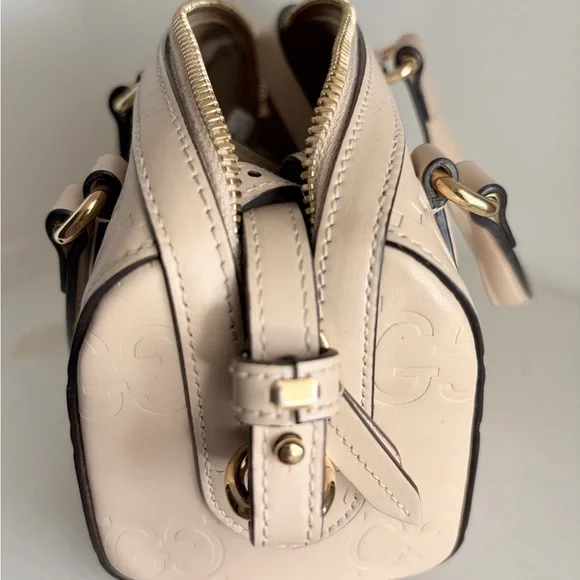 Gucci GG Super Mini Top Handle Leather Bag – Beige - Picture 2 of 4
